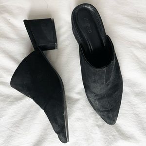 Slip-on Heel Suede Mule